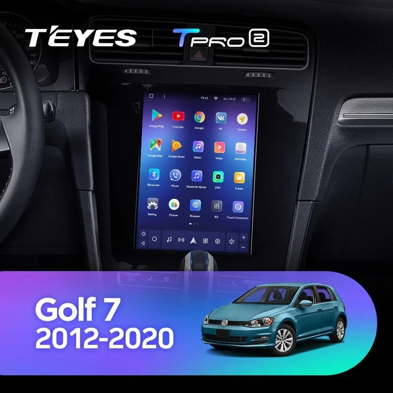 Штатная магнитола Tesla style Teyes TPRO 2 6/128 Volkswagen Golf 7 (2012-2020)