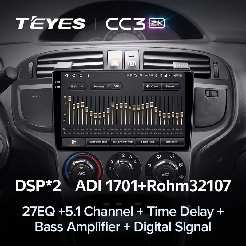 Штатная магнитола Teyes CC3 2K 4/64 Hyundai Matrix (2001-2010)